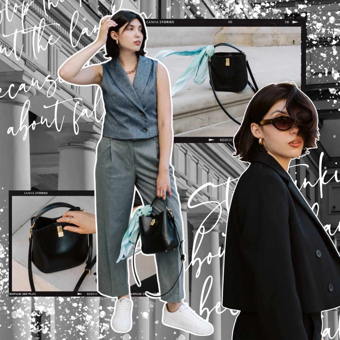Grey and White Modern Fashion Collage Instagram Post