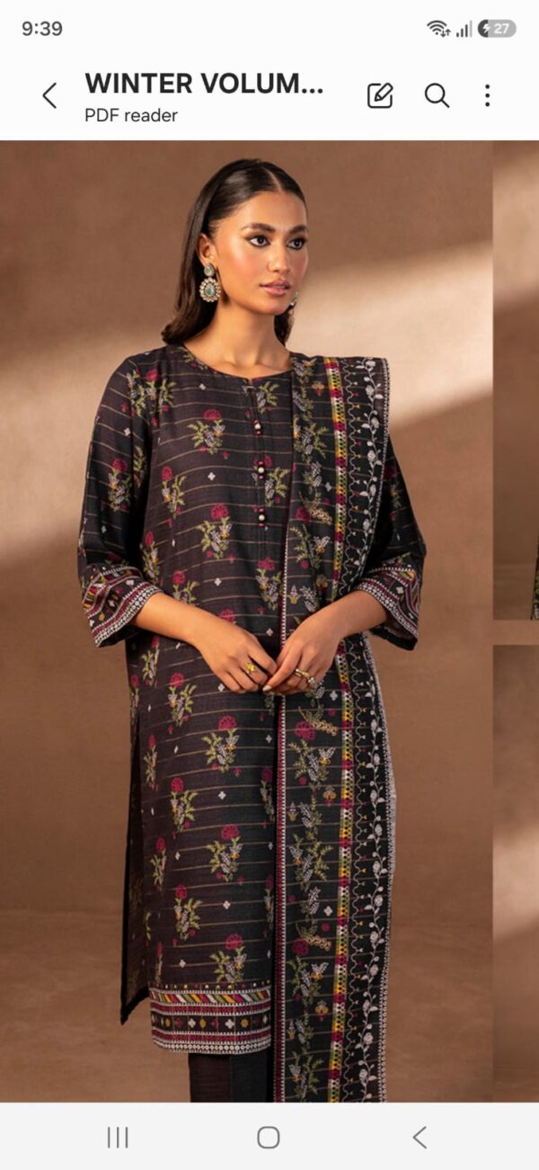 Nishat Printed Khaddar 3-Piece Suit
