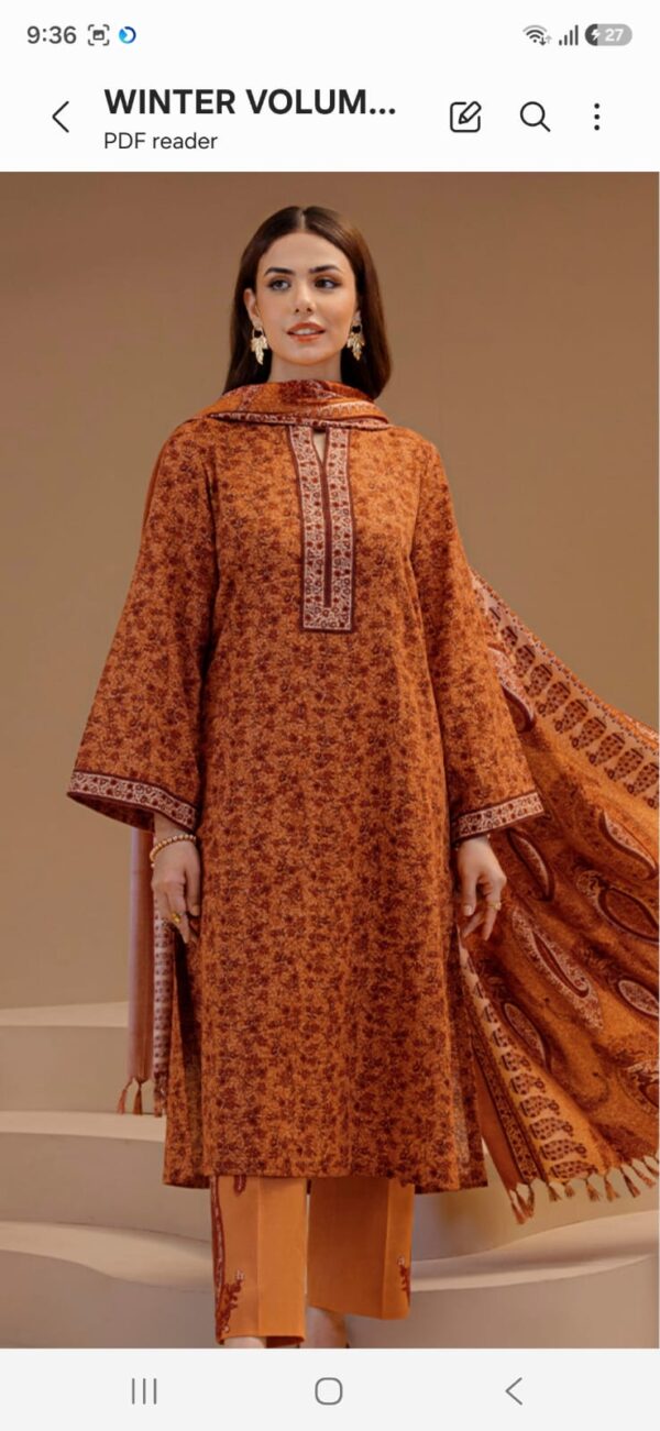 Nishat Printed Khaddar 3-Piece Suit