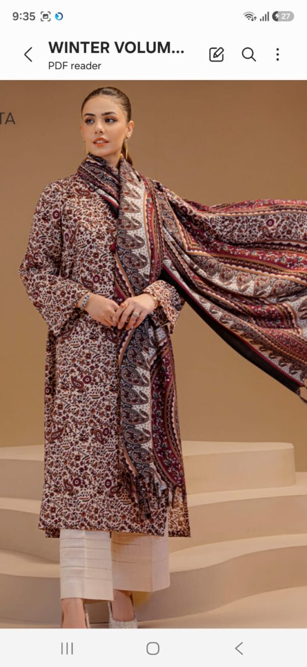 Nishat Printed Khaddar 3-Piece Suit