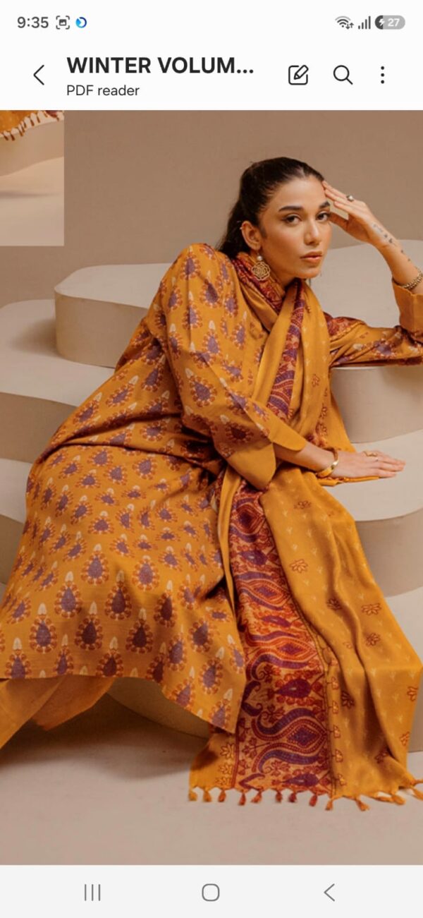 Nishat Printed Khaddar 3-Piece Suit