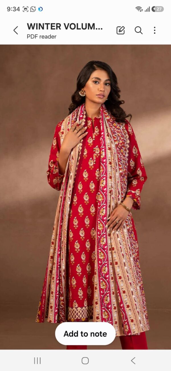 Nishat Printed Khaddar 3-Piece Suit