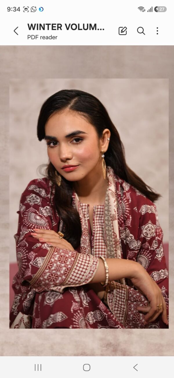 Nishat Printed Khaddar 3-Piece Suit