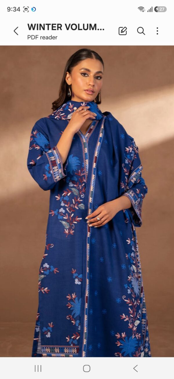 Nishat Printed Khaddar 3-Piece Suit