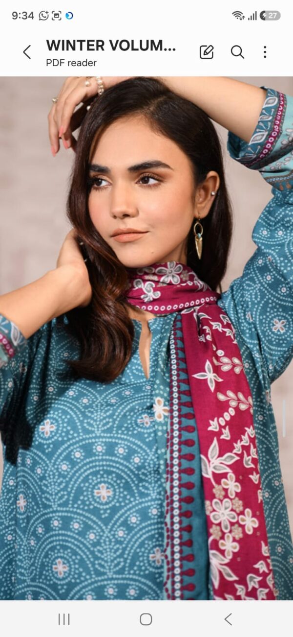 Nishat Printed Khaddar 3-Piece Suit