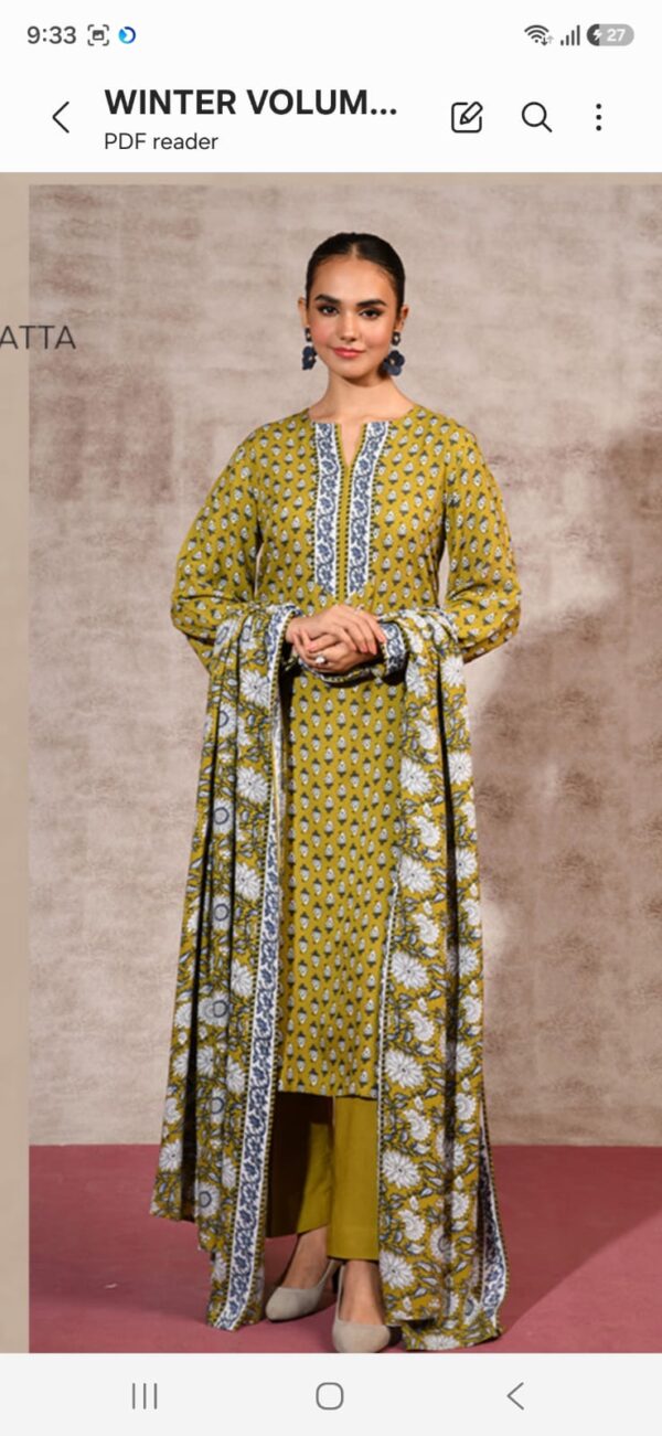 Nishat Printed Khaddar 3-Piece Suit