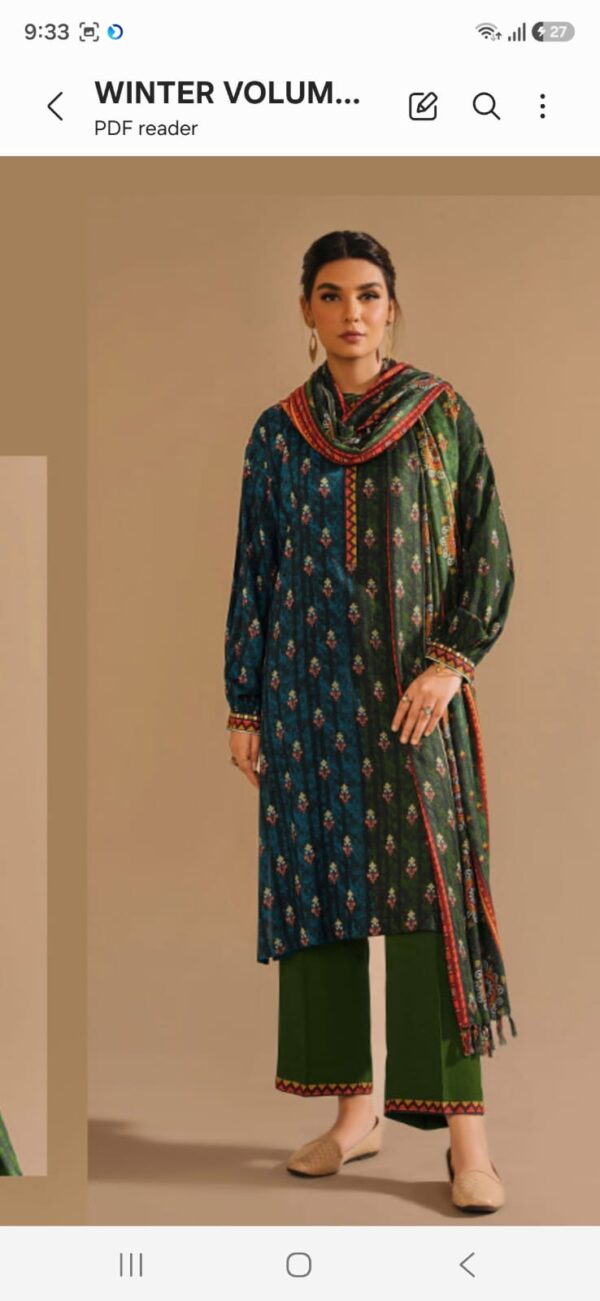 Nishat Printed Khaddar 3-Piece Suit