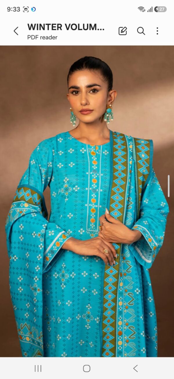 Nishat Printed Khaddar 3-Piece Suit