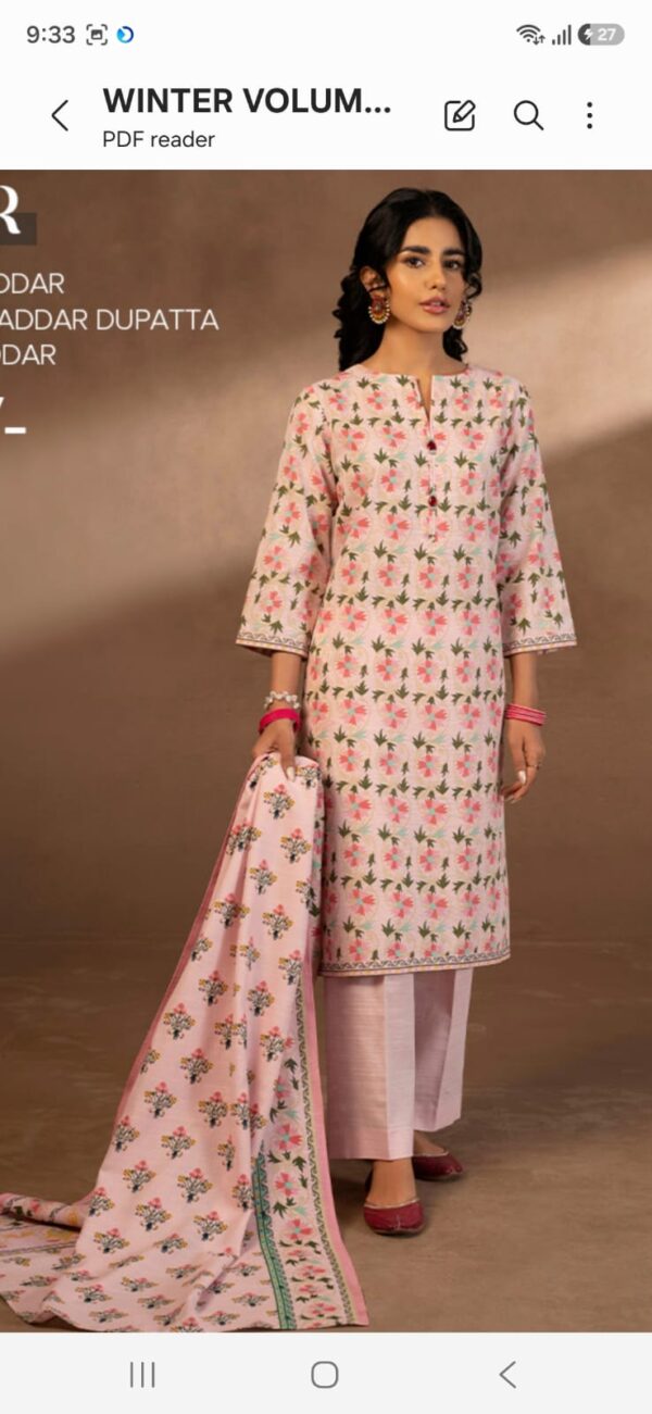 Nishat Printed Khaddar 3-Piece Suit